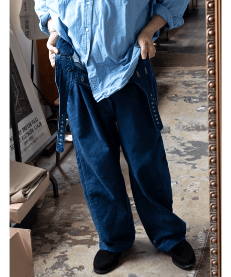 CIOTA　Denim Gurkha Pants Deep Blue