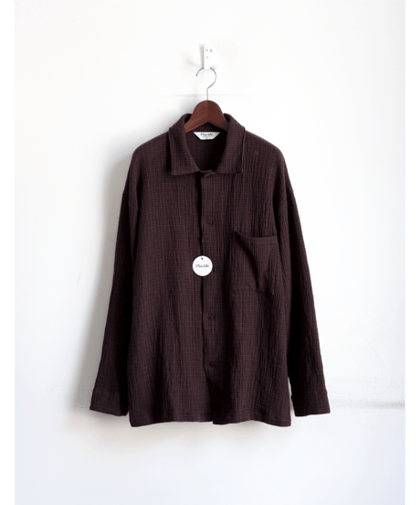 Placide　Cotton Linen Chirimen Shirts Jacket