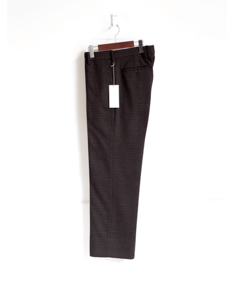 HEUGN　TROUSER113 Brown Check New STRIGHT “Carey”