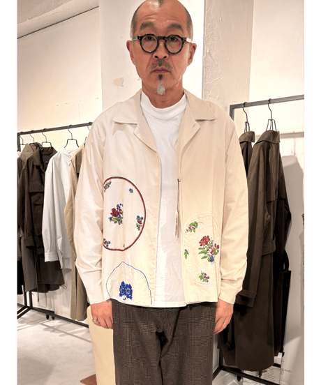 mii　FLOWER EMBROIDERED CORDUROY JACKET “SHIRT EKO”
