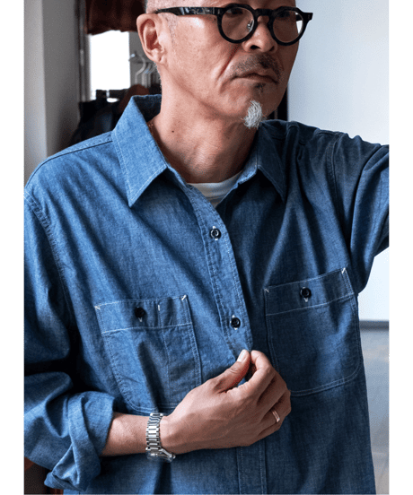 WIRED × YAMAGUCHI STORE　CHAMBRAY WORK SHIRT