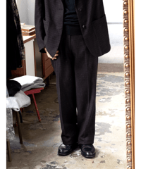 HEUGN　TROUSER113 Brown Check New STRIGHT “Carey”