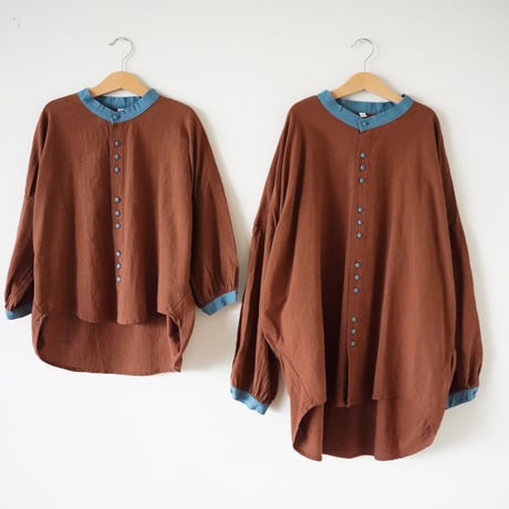 niko button shirt - Brown / Mom (2651)