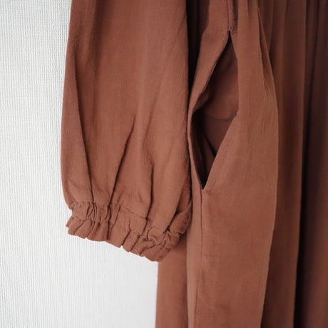 niko two-tone triangle dress - Brown / Mom　（2649）