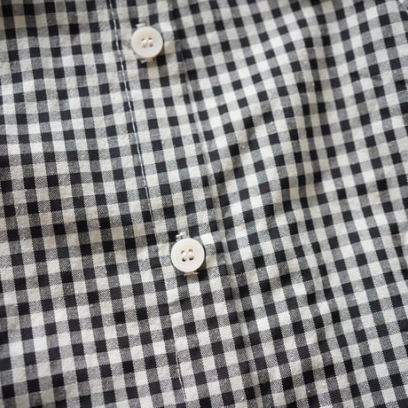 gingham Ruffle Collar Blouse (2648)