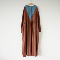 niko two-tone triangle dress - Brown / Mom　（2649）