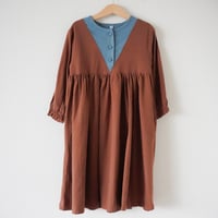 niko two-tone triangle dress - Brown / kids (2650)