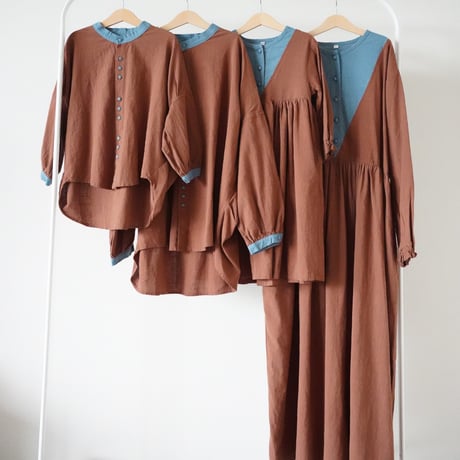niko two-tone triangle dress - Brown / Mom　（2649）