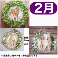 返送料別途負担【2月予定日の方事前予約枠】着せ替えミモザリース ＆2wayスワッグ〈NB〉