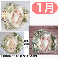 返送料別途負担【1月予定日の方事前予約枠】ブルーホワイトスワッグ＆2wayスワッグ〈NB〉
