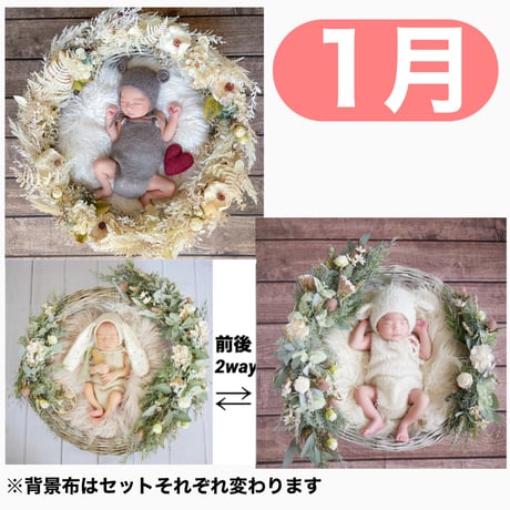返送料別途負担【1月予定日の方事前予約枠】パームフラワーリース＆2wayスワッグ〈NB〉