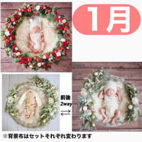 返送料別途負担【1月予定日の方事前予約枠】白雪姫風リース＆2wayスワッグ〈NB〉