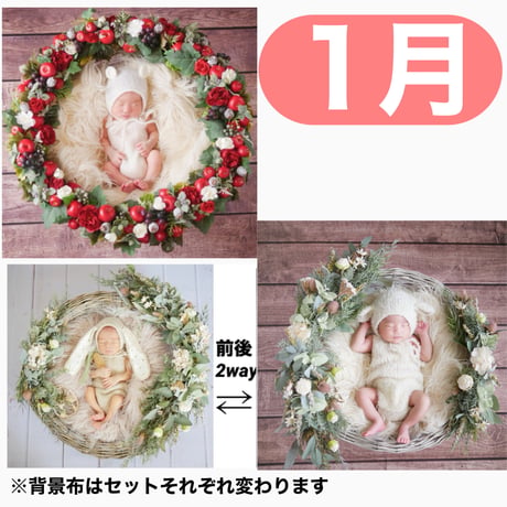 返送料別途負担【1月予定日の方事前予約枠】白雪姫風リース＆2wayスワッグ〈NB〉