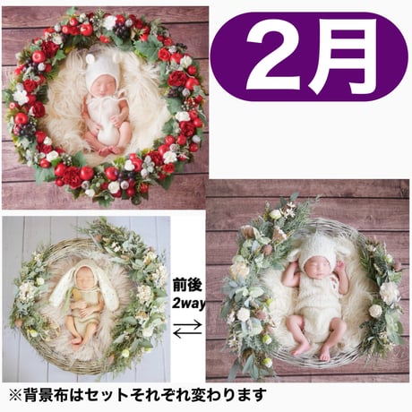 返送料別途負担【2月予定日の方事前予約枠】白雪姫風リース＆2wayスワッグ〈NB〉