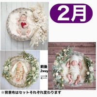 返送料別途負担【2月予定日の方事前予約枠】ペールホワイトスワッグ＆2wayスワッグ〈NB〉