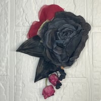 染花　headdress　紅と漆黒