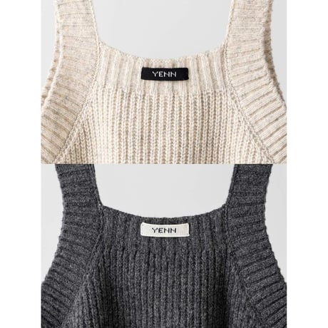 【 YENN 】 [Y264-91131] CHUNKY KNIT VEST