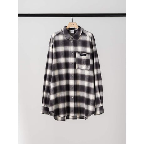 【 YENN 】 [Y264-11123] WASHED PLAID SHIRT