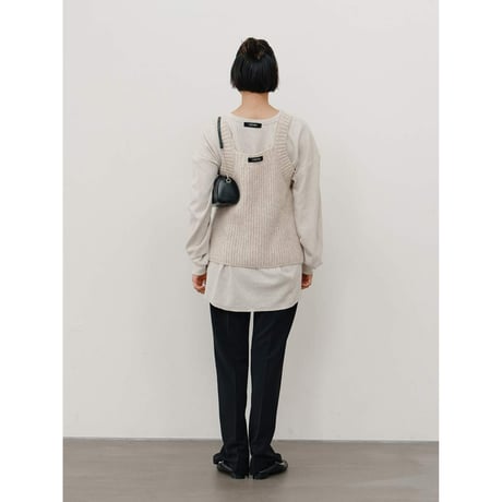 【 YENN 】 [Y264-91131] CHUNKY KNIT VEST