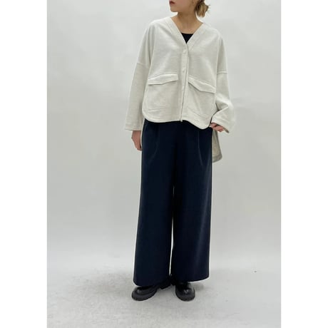 【 PASSIONE 】 WOOLLET × WARM-THERMO Vネックジャケット