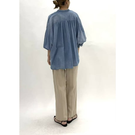 【 PASSIONE 】 sheer denim shirt