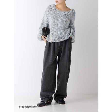 【 YENN 】 [Y264-31124] BOX TUCK PEG PANT