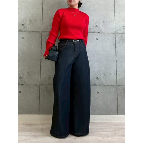【 ROSIEE 】 ハイウエストバギーデニムパンツ
