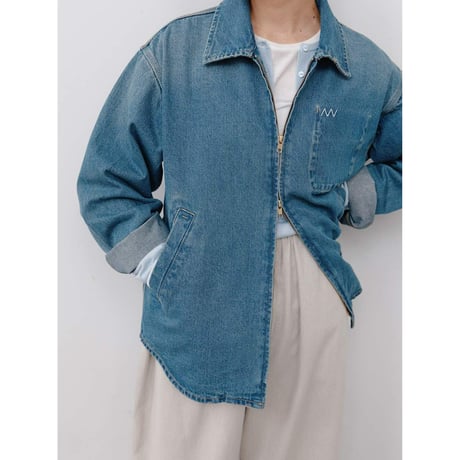 【 YENN 】 [Y264-41139] DENIM ZIP UP JACKET　※納期：1月上旬～中旬