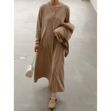 【 YENN 】 [Y264-51125] HENRY HOODIE DRESS