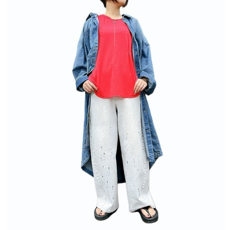 ✨再入荷✨【 ayane 】 グレイッシュデニムバレルレッグパンツ