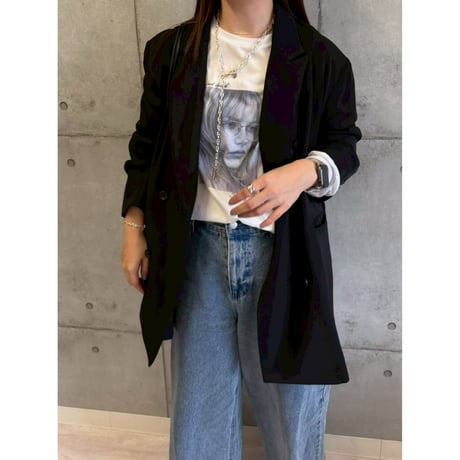 【 ROSIEE 】 メガネ女子プリントTシャツ
