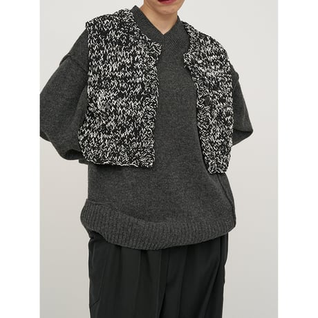 ✨追加生産決定✨【 YENN 】MIX HAND KNIT VEST