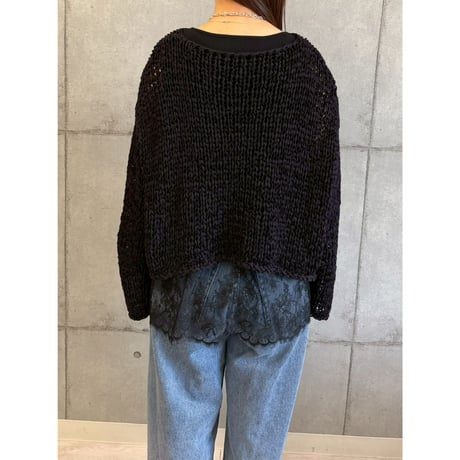 【 ROSIEE 】 手編みテープヤーンニット