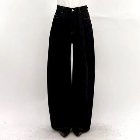 【 cafune 】 10oz denim tuck pants
