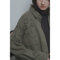 【 CYAN TOKYO 】 刺繍オーバーシャツブラウス