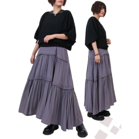 【 ayane 】 横編みドルマンプルオーバーニット