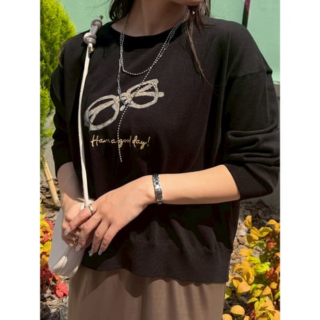 【 ROSIEE 】 メガネモチーフknit