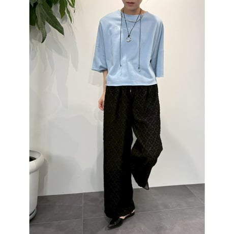 【 cafune 】 Azuma sweat half sleeve pullover