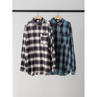 【 YENN 】 [Y264-11123] WASHED PLAID SHIRT