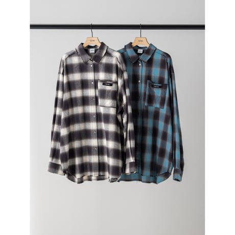 【 YENN 】 [Y264-11123] WASHED PLAID SHIRT