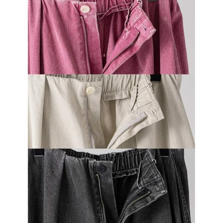 【 YENN 】 [Y264-31124] BOX TUCK PEG PANT
