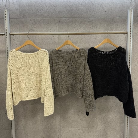 【 ROSIEE 】 手編みテープヤーンニット