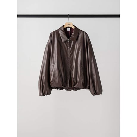 【 YENN 】 [Y264-42119] LEATHER LIKE BLOUSON