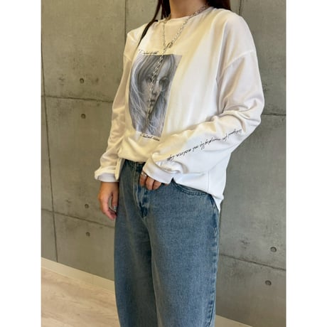 【 ROSIEE 】 メガネ女子プリントTシャツ