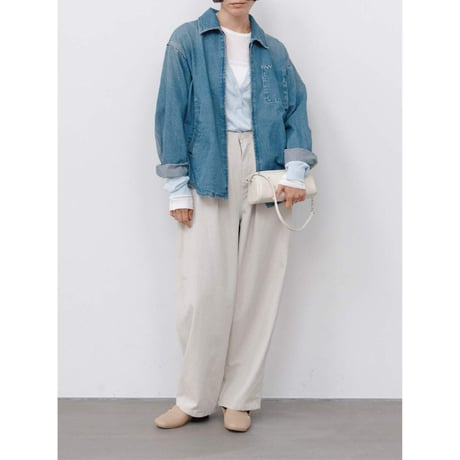 【 YENN 】 [Y264-41139] DENIM ZIP UP JACKET　※納期：1月上旬～中旬