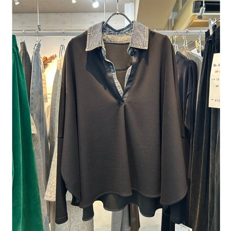 【 PASSIONE 】 デニムレイヤードTOPS