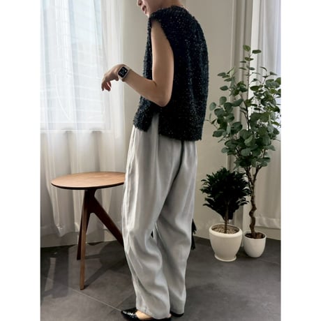 【 cafune 】 tuck sheer easy pants