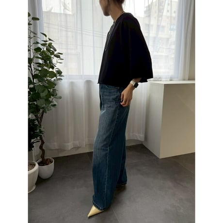 【 cafune 】 Azuma sweat half sleeve pullover