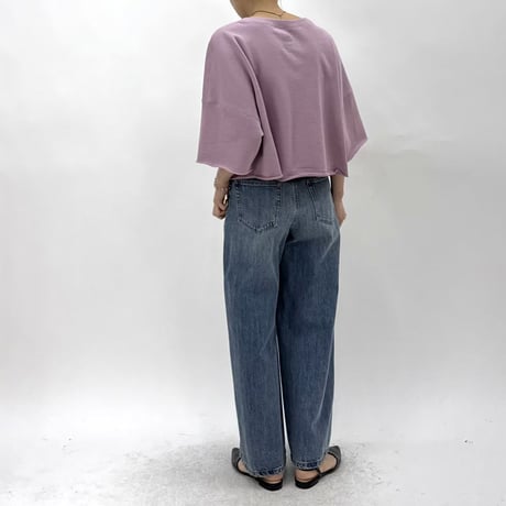 【 cafune 】 Azuma sweat half sleeve pullover