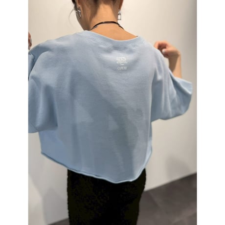 【 cafune 】 Azuma sweat half sleeve pullover
